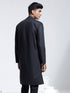 Vastramay Men's Black Cotton Silk Kurta